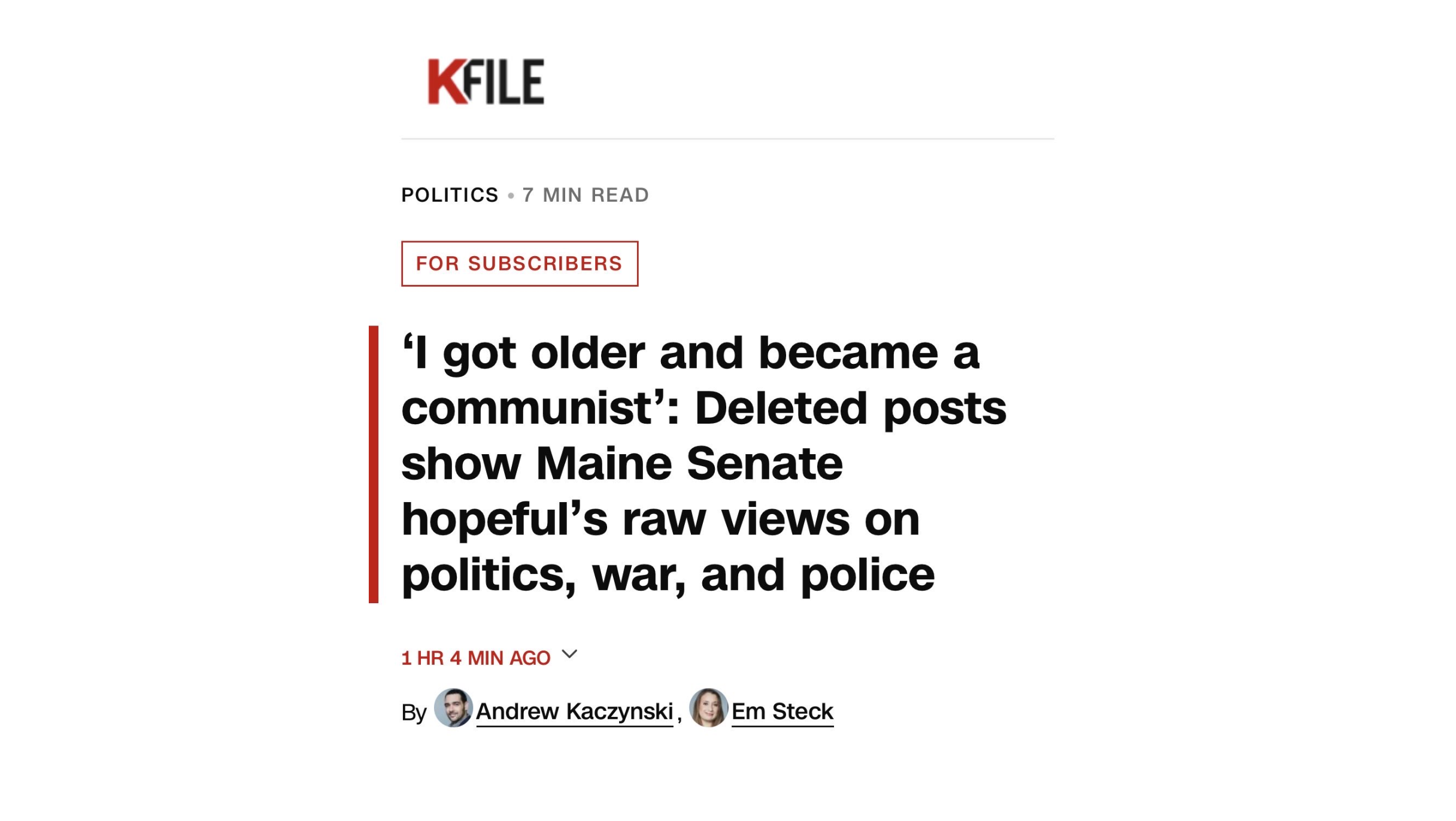 Kfile story