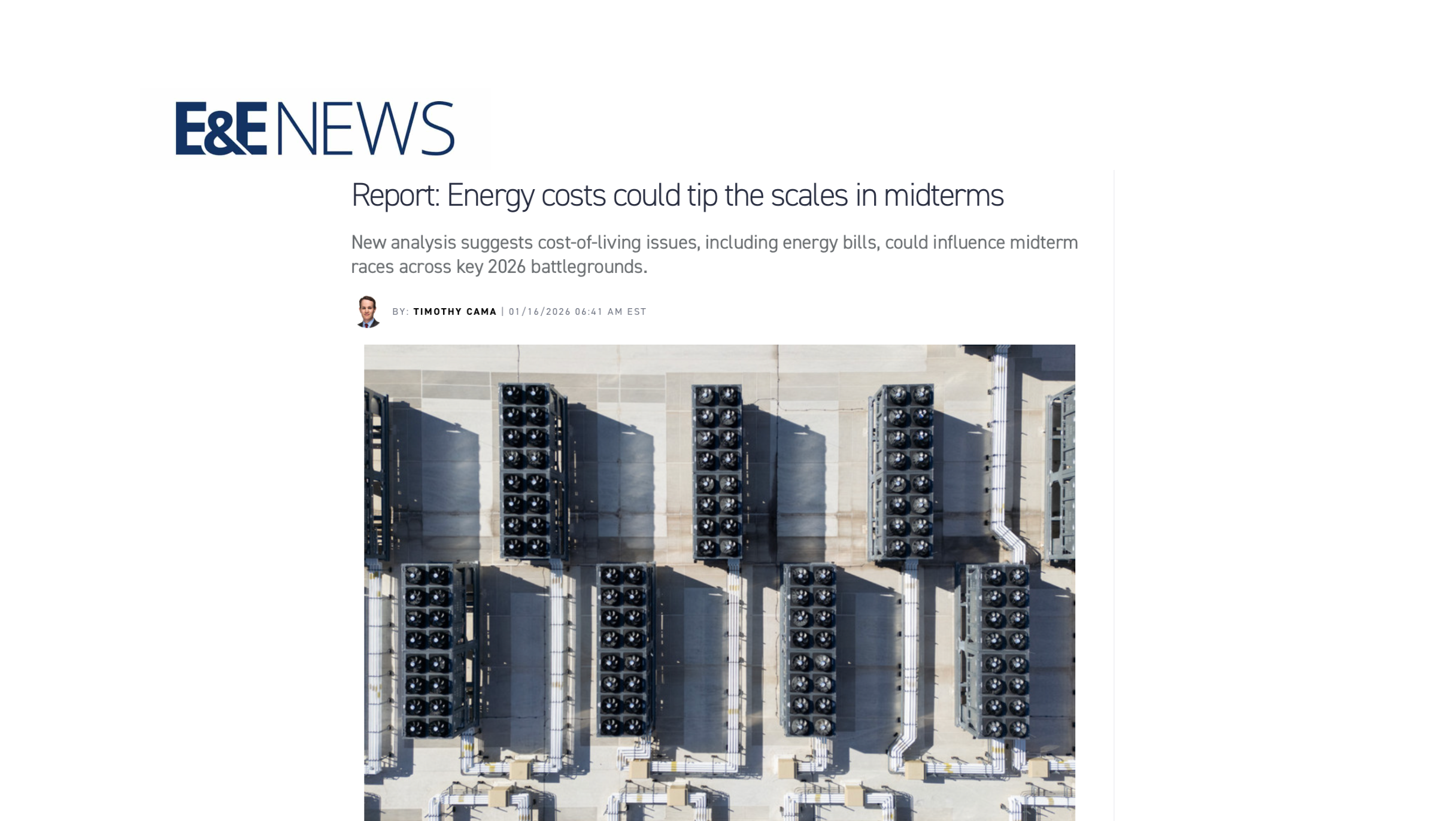 E&E article on echo communications report