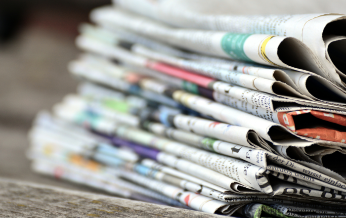 stack of newspapers